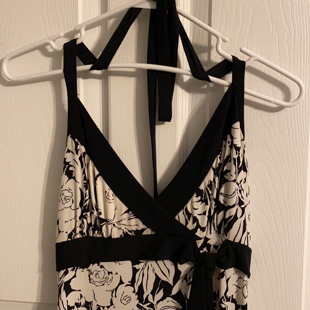 Charlotte Russe Cream and Black Floral Dress